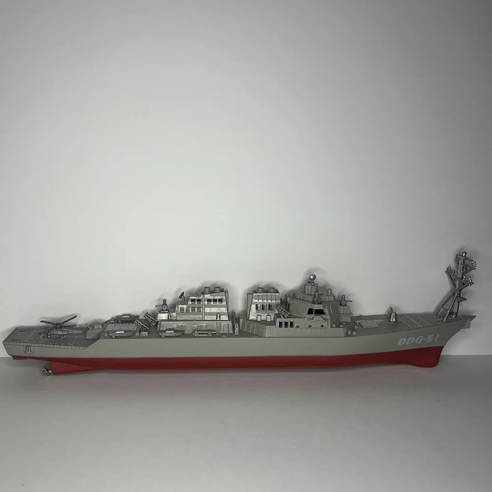 Warship Warship Model Destroyer Ornaments Military Plastic Toy Ship Collectible